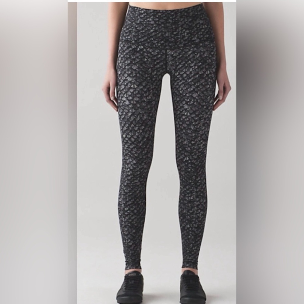 lululemon athletica Black Flecked High-Rise Leggings